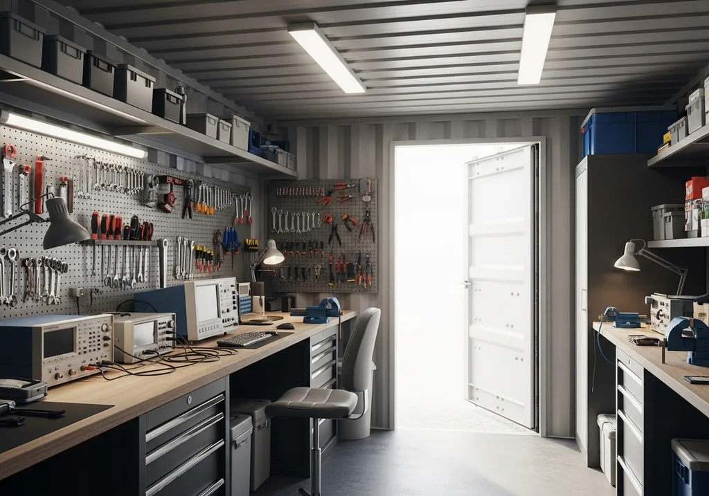 atelier conteneur organisé