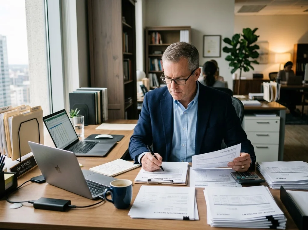 bureau professionnel document financier